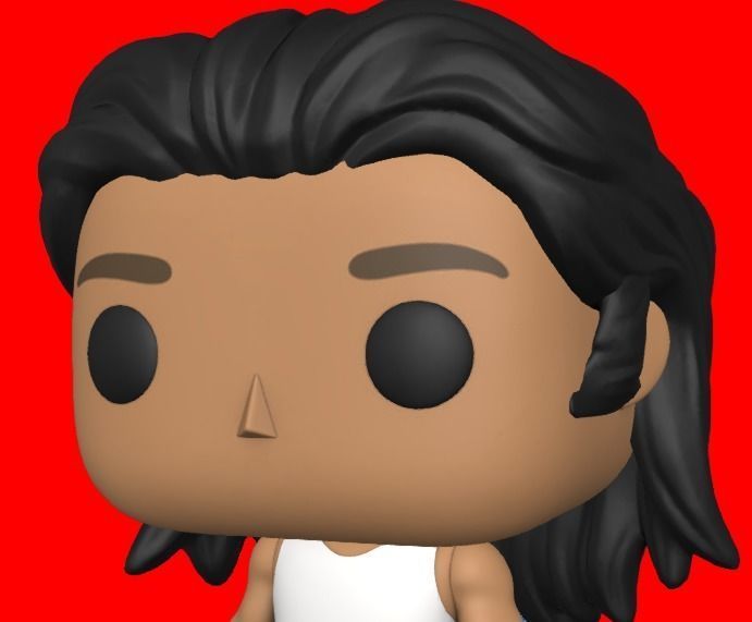 CUSTOM FUNKO POP - HAIR 23 3D print model_1