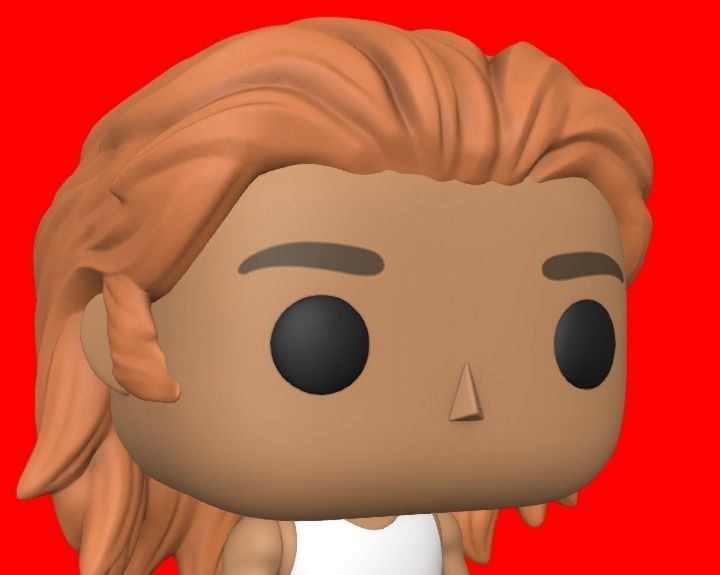 CUSTOM FUNKO POP - HAIR 23 3D print model_2