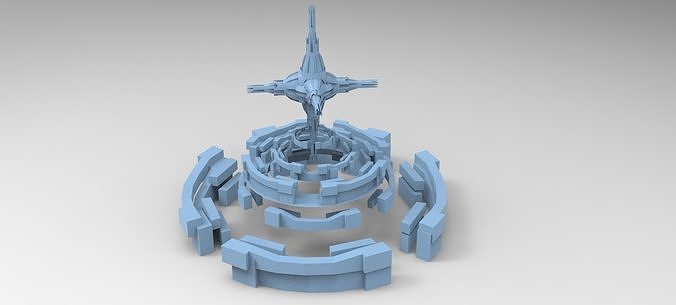 Sci fi sphere jumping platforms  Low-poly 3D model