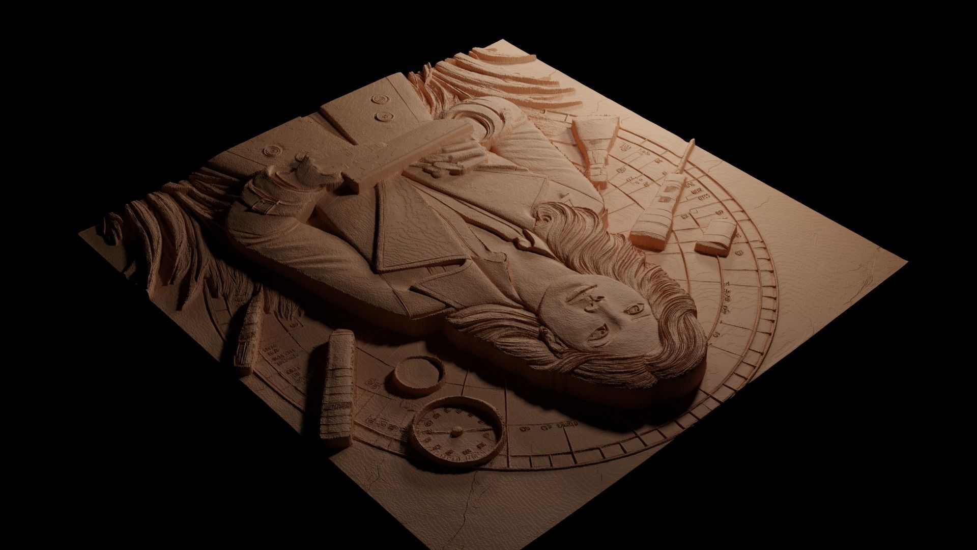 Meteorologist CNC 3d Print High Relief Sand Casting 3D print model_3