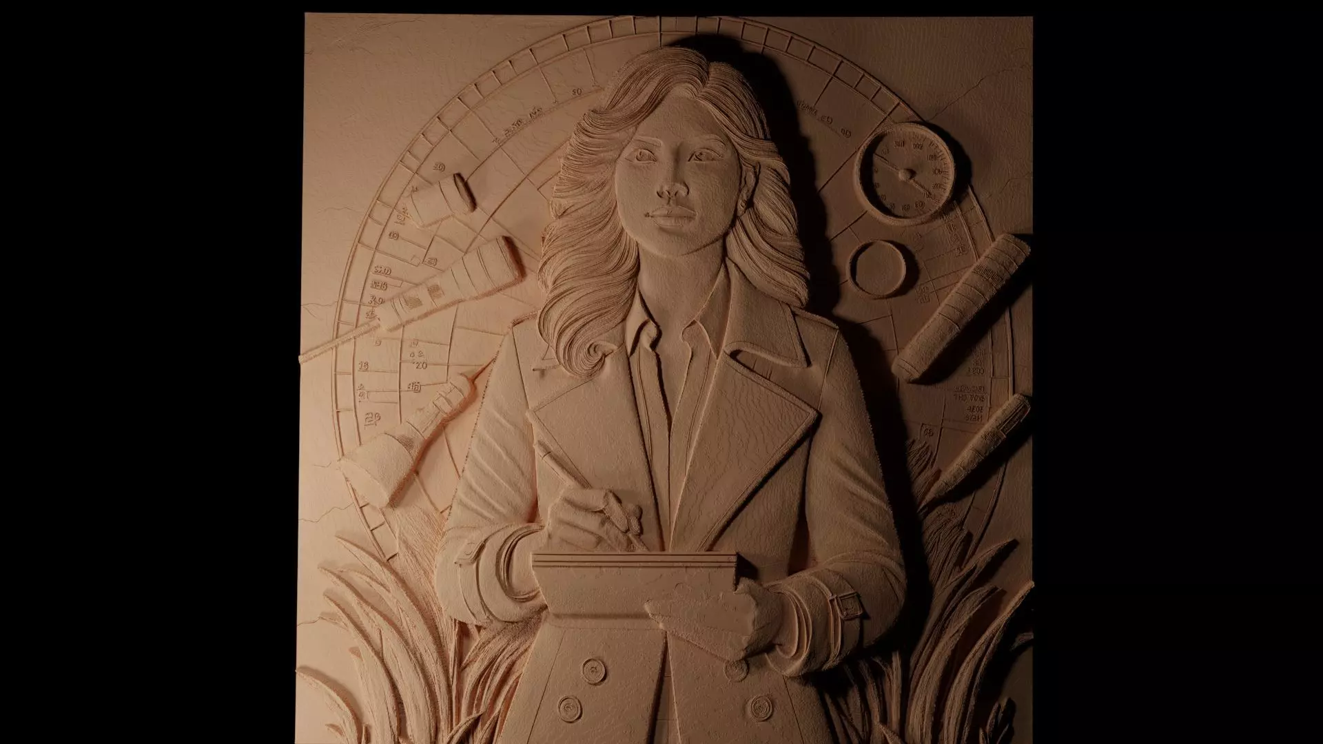 Meteorologist CNC 3d Print High Relief Sand Casting 3D print model_0