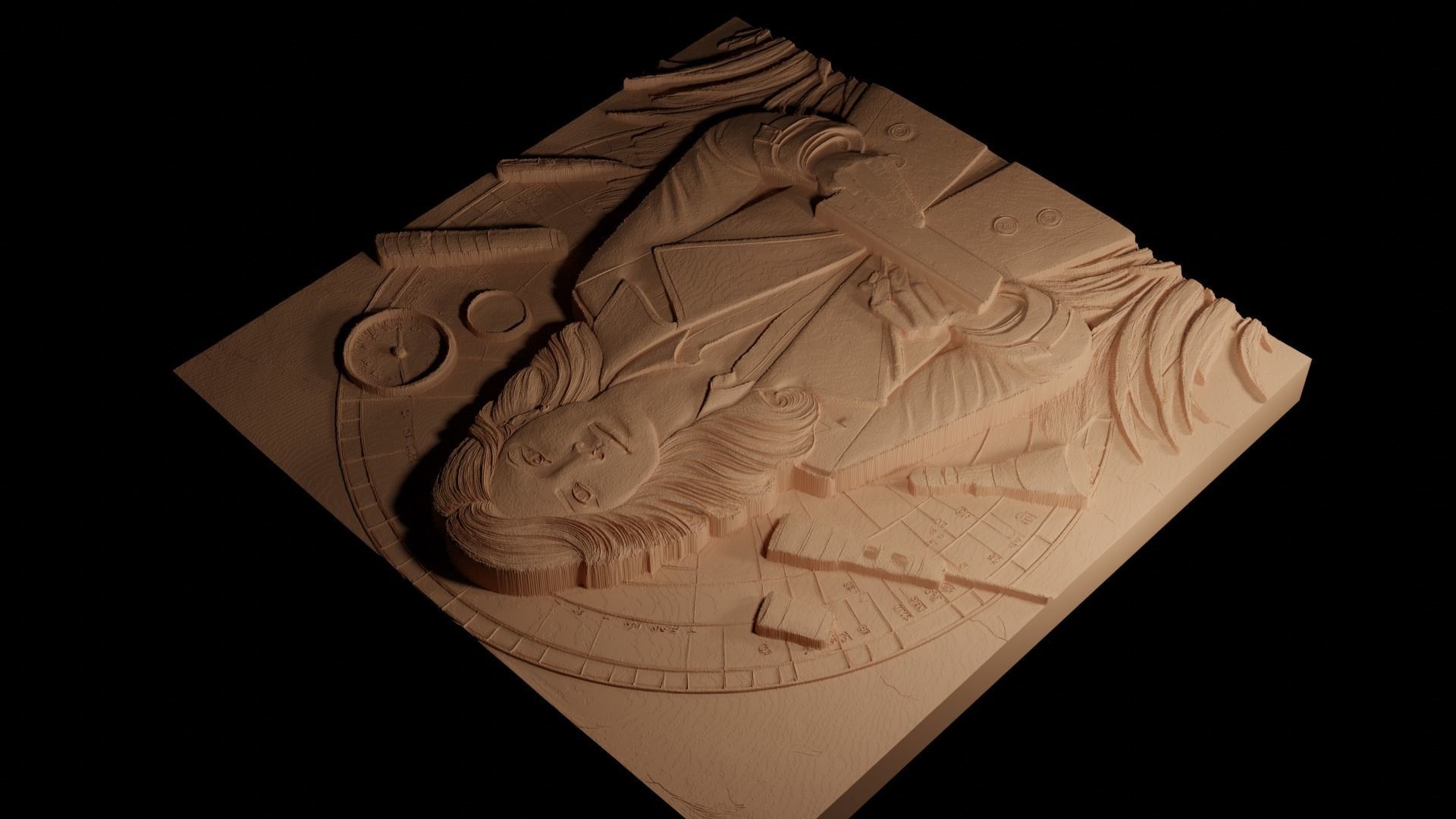 Meteorologist CNC 3d Print High Relief Sand Casting 3D print model_4