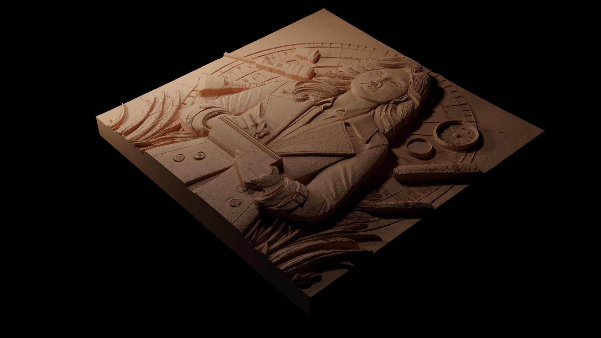 Meteorologist CNC 3d Print High Relief Sand Casting 3D print model_1