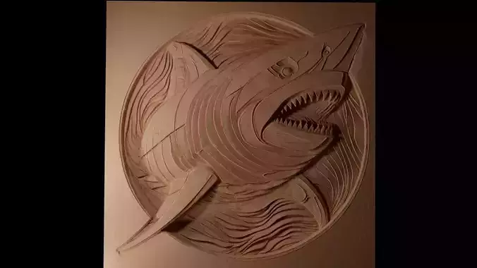 Megalodon CNC 3d Print High Relief Sand Casting