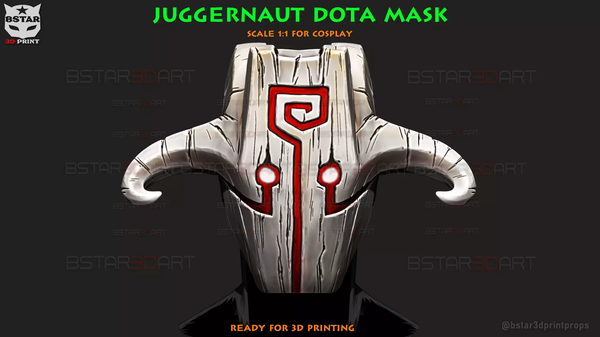 Juggernaut Dota Mask - Halloween Cosplay 3D print model_0