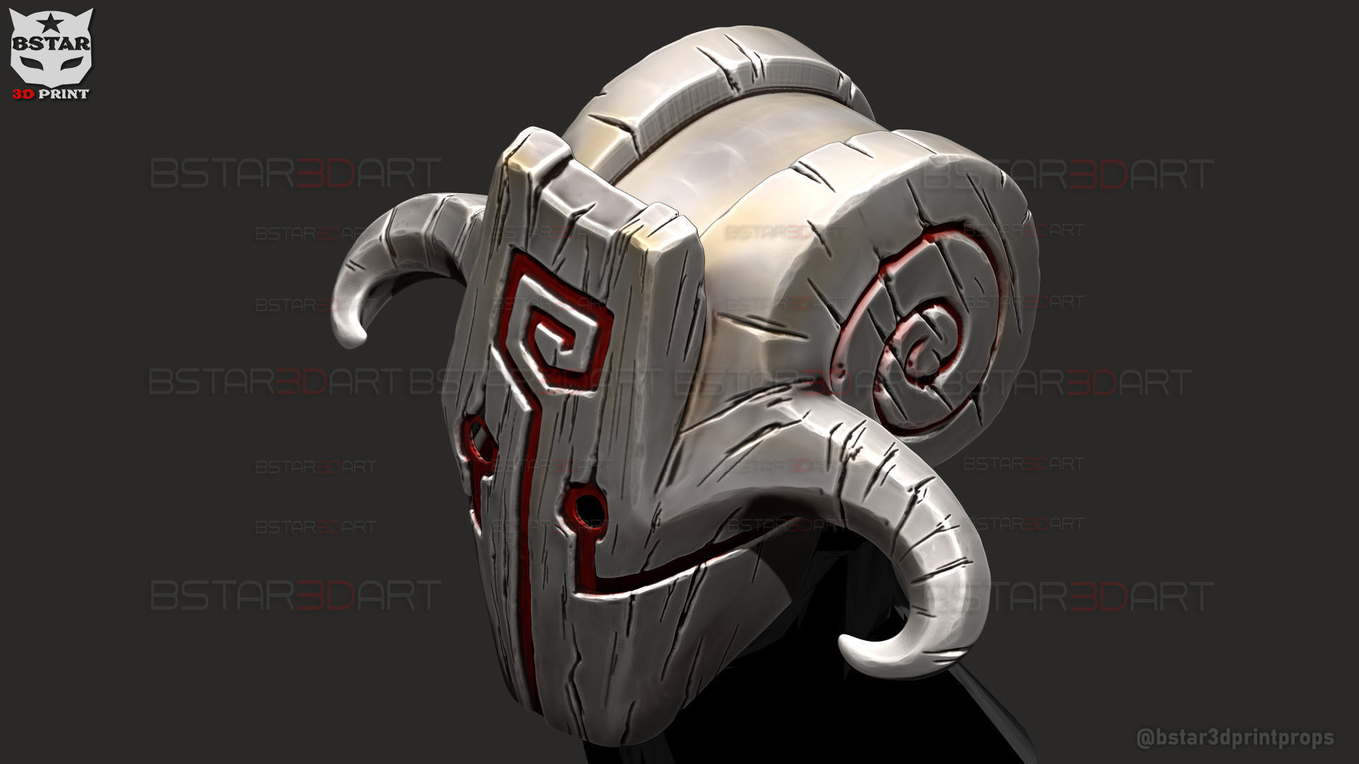 Juggernaut Dota Mask - Halloween Cosplay 3D print model_16