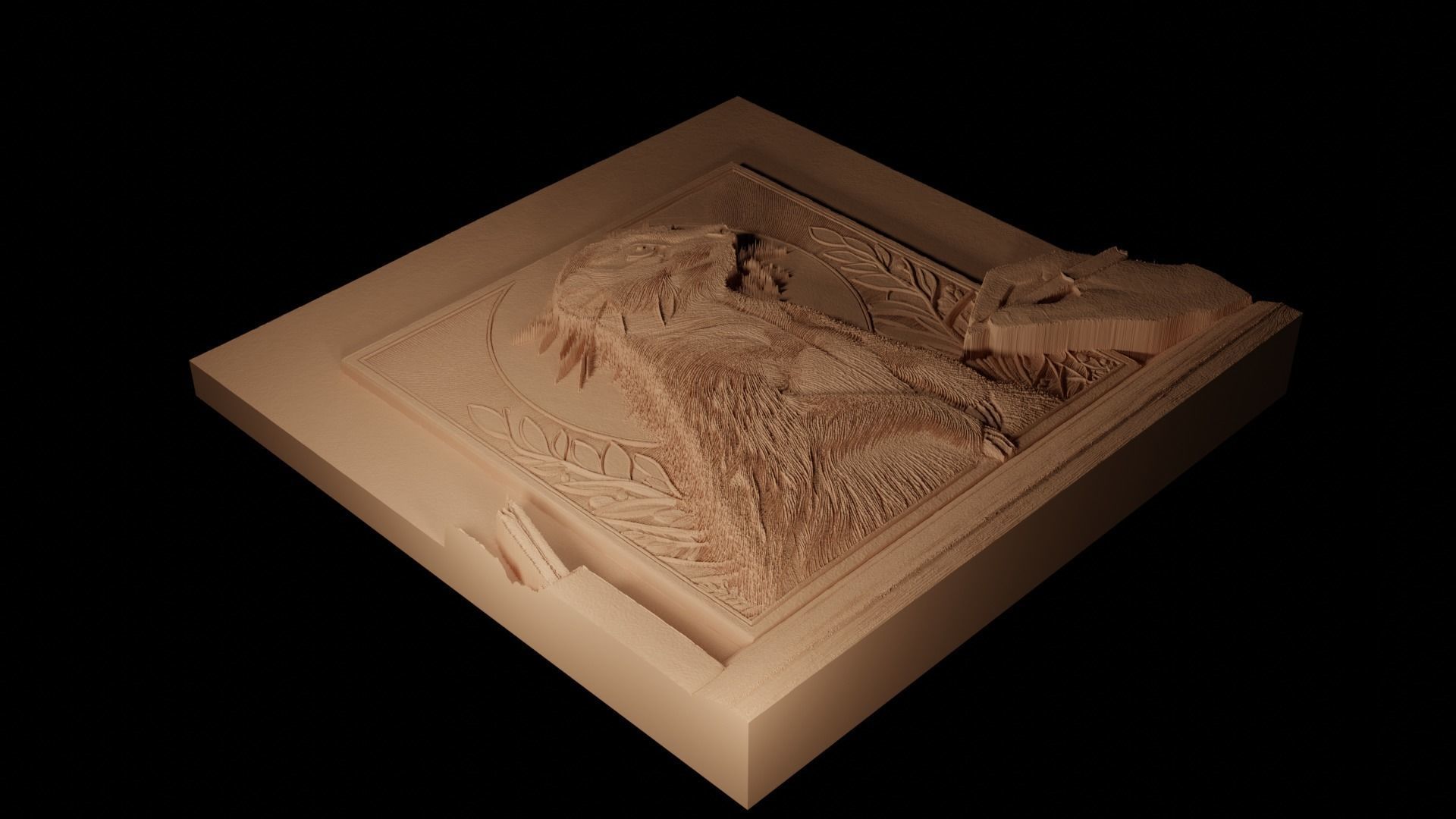 Meerkat CNC 3d Print High Relief Sand Casting 3D print model_2