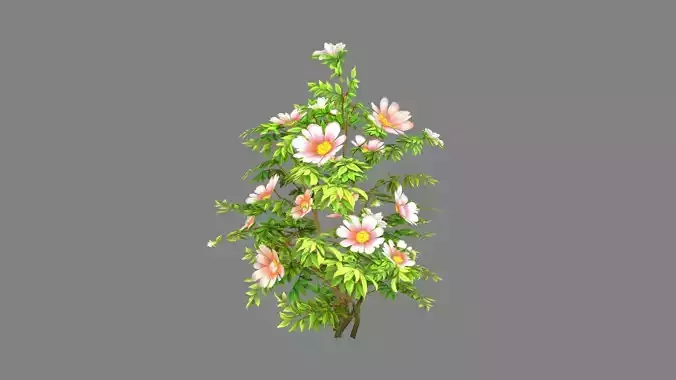 Cartoon flower plant