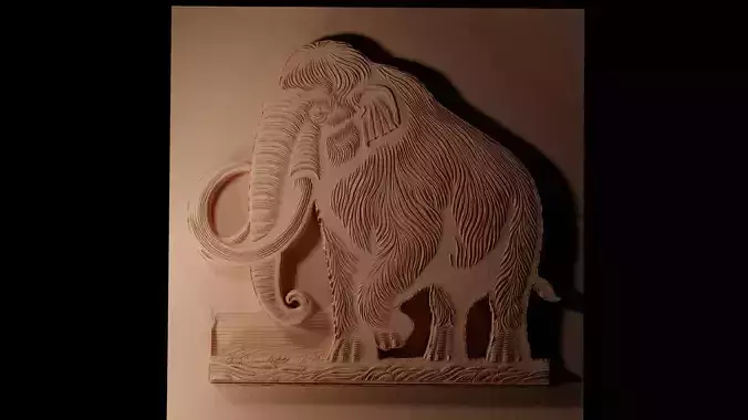 Mastodon CNC 3d Print High Relief Sand Casting