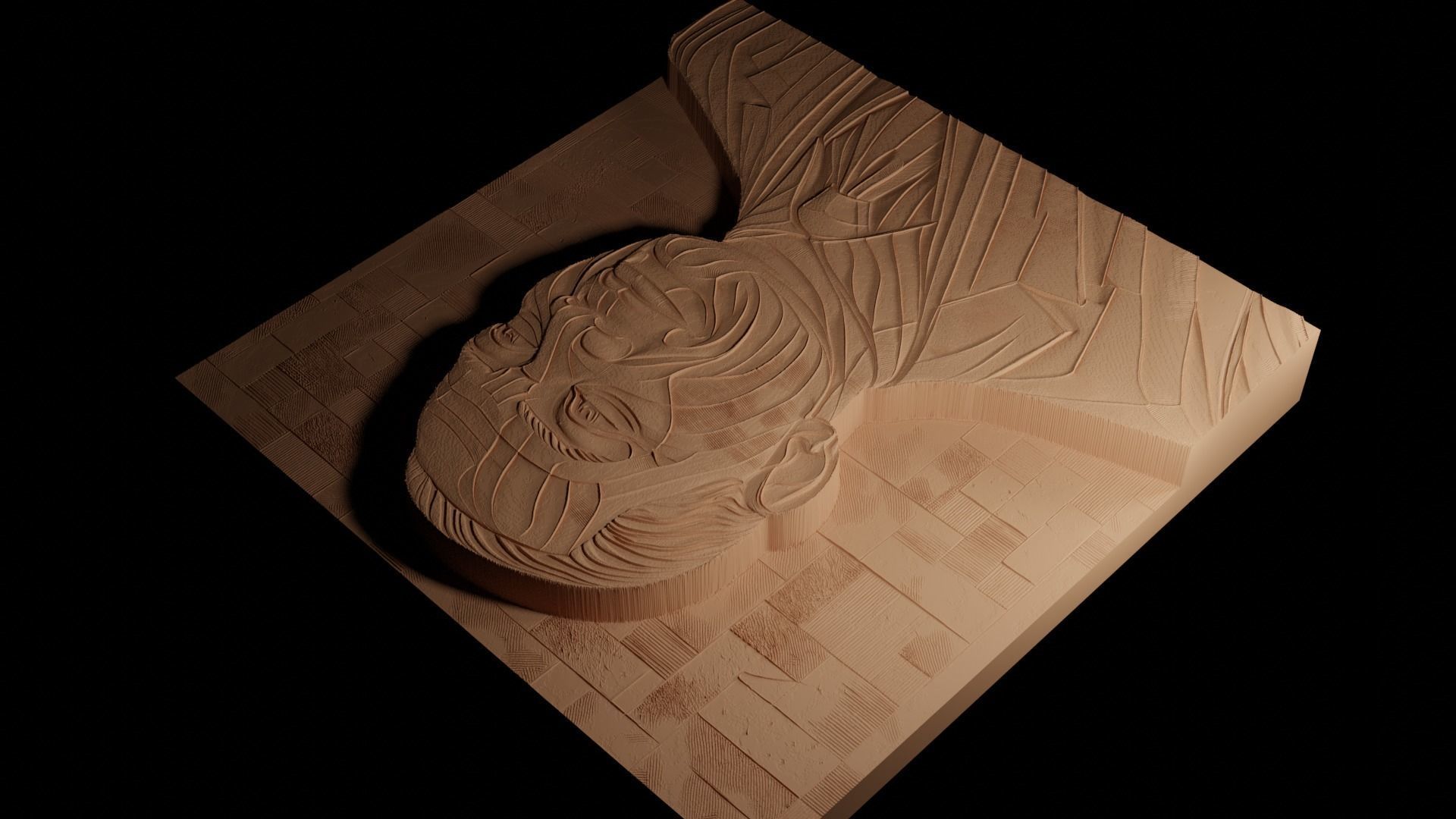 Martin Luther King Jr CNC 3d Print High Relief Sand Casting 3D print model_4