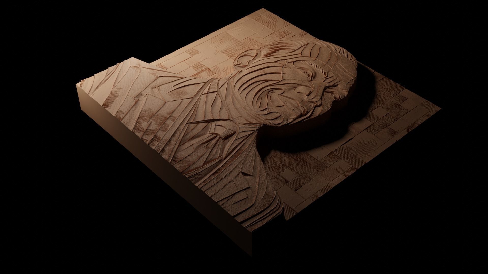 Martin Luther King Jr CNC 3d Print High Relief Sand Casting 3D print model_1