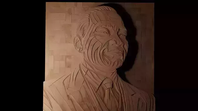 Martin Luther King Jr CNC 3d Print High Relief Sand Casting