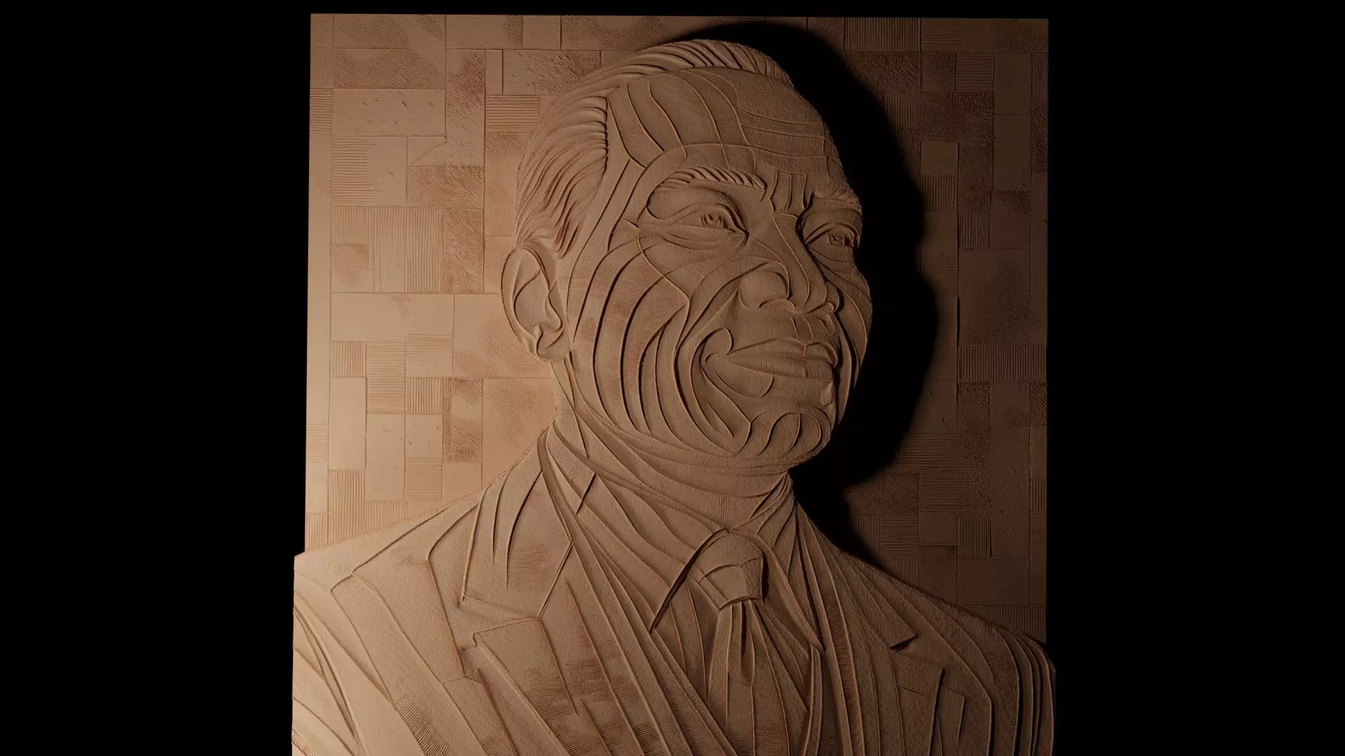 Martin Luther King Jr CNC 3d Print High Relief Sand Casting 3D print model_0