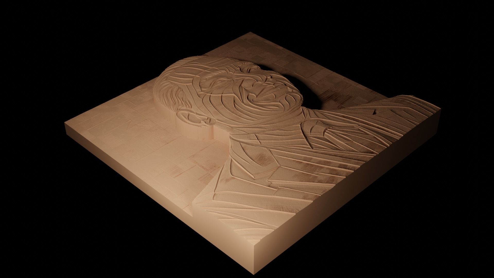 Martin Luther King Jr CNC 3d Print High Relief Sand Casting 3D print model_2