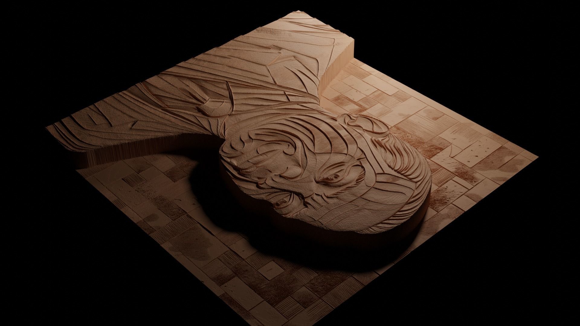 Martin Luther King Jr CNC 3d Print High Relief Sand Casting 3D print model_3