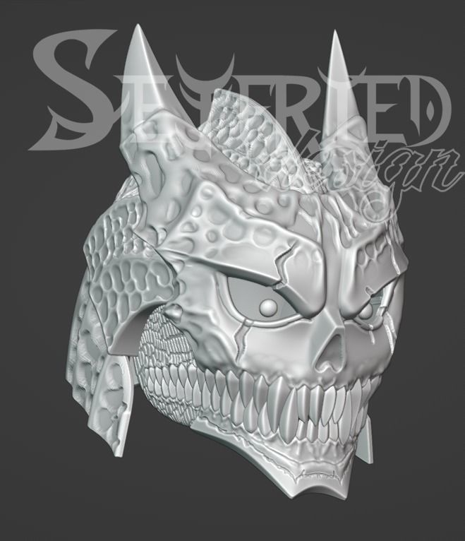 Kaiju No8 Number 8 fully wearable cosplay helmet printable 3D print model_4