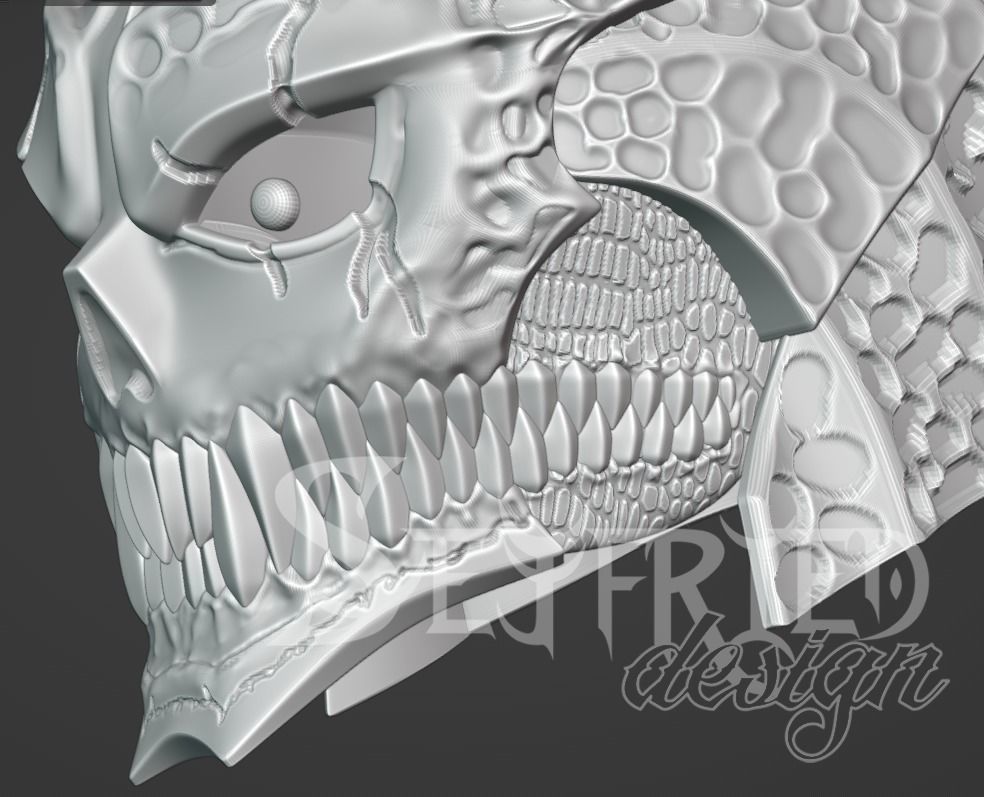 Kaiju No8 Number 8 fully wearable cosplay helmet printable 3D print model_8