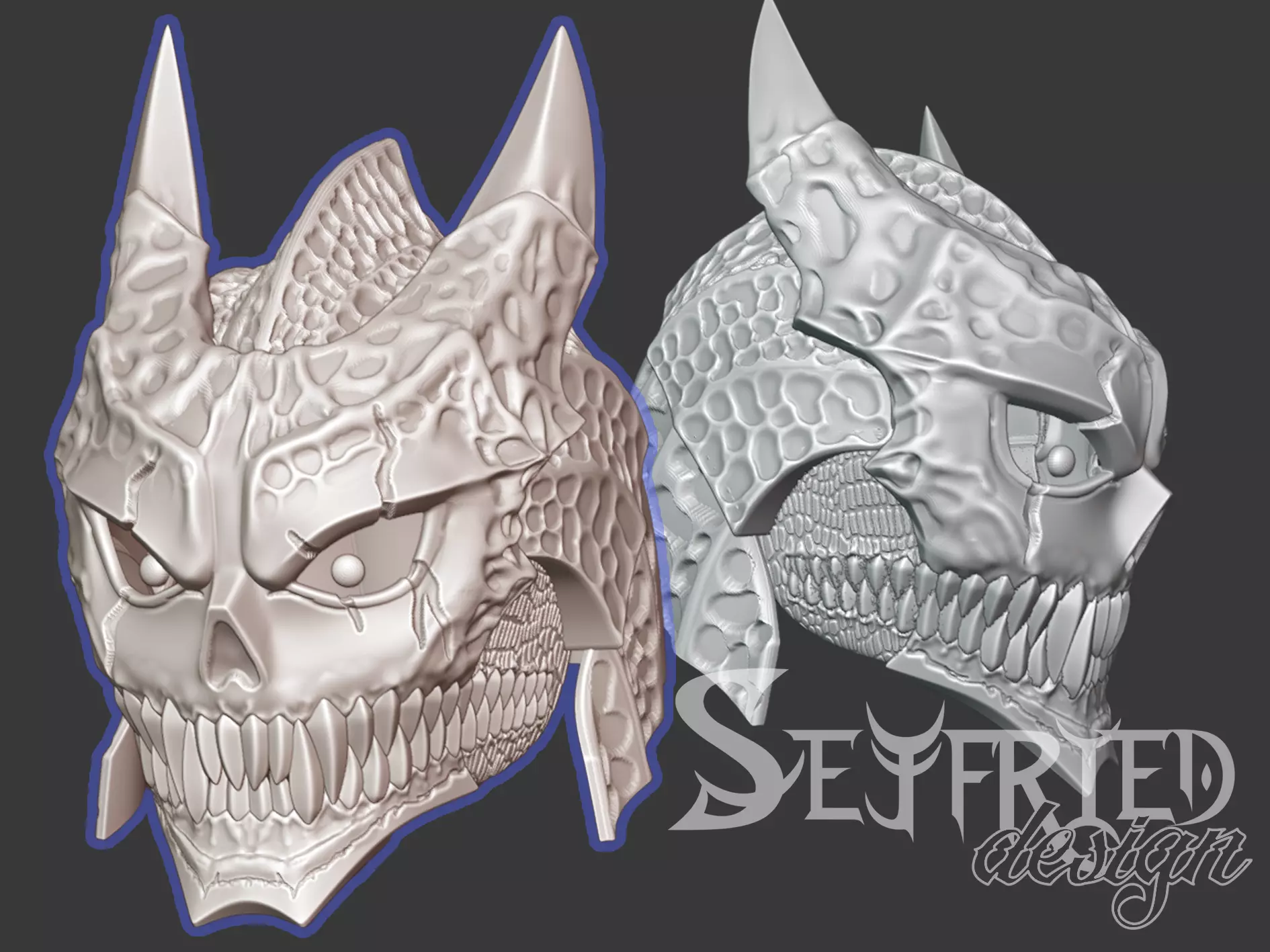 Kaiju No8 Number 8 fully wearable cosplay helmet printable 3D print model_0