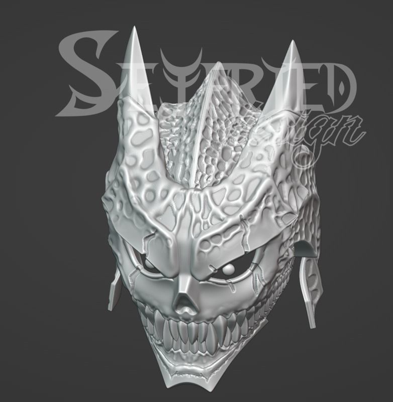 Kaiju No8 Number 8 fully wearable cosplay helmet printable 3D print model_6