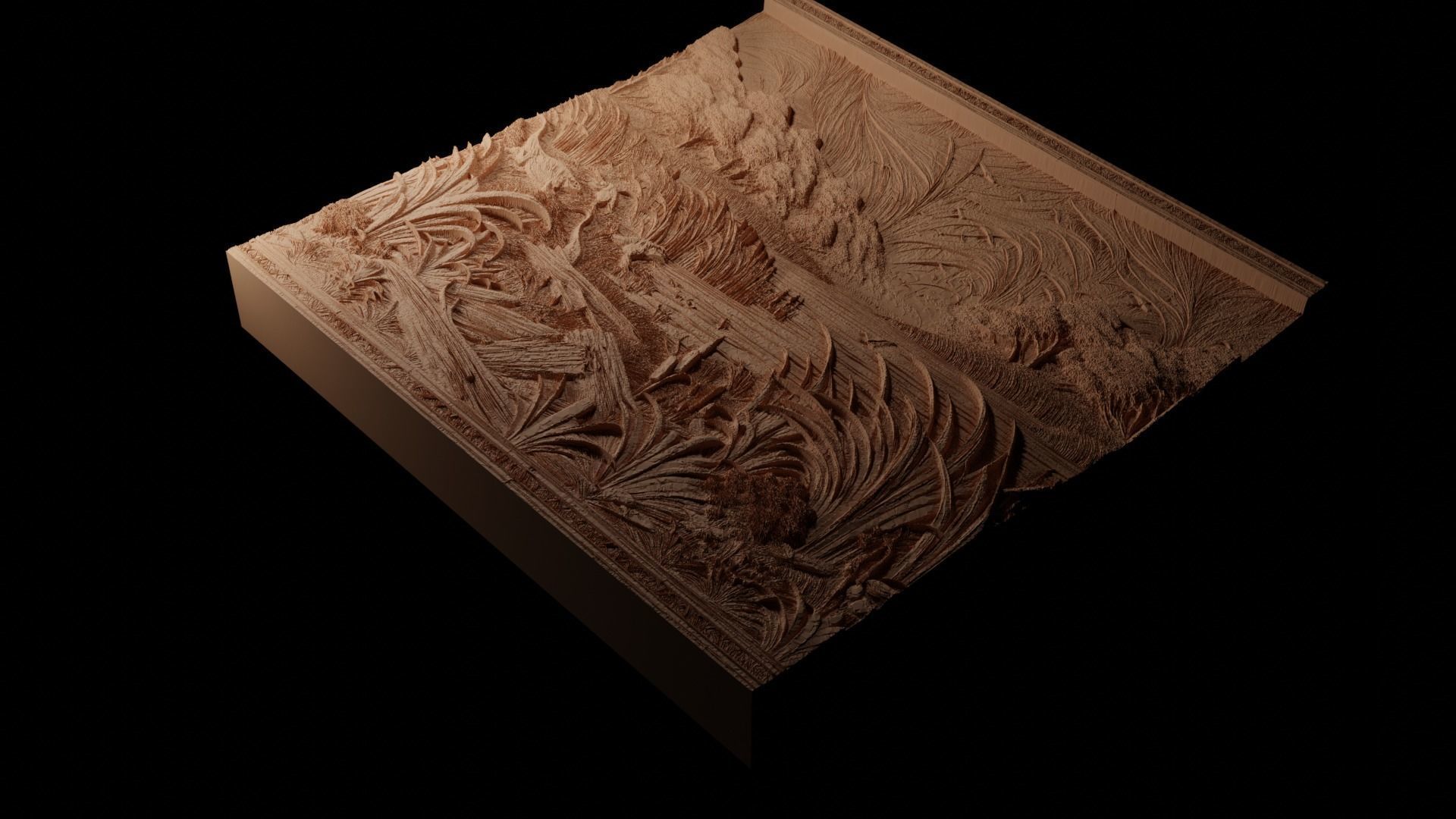 Marsh CNC 3d Print High Relief Sand Casting 3D print model_1