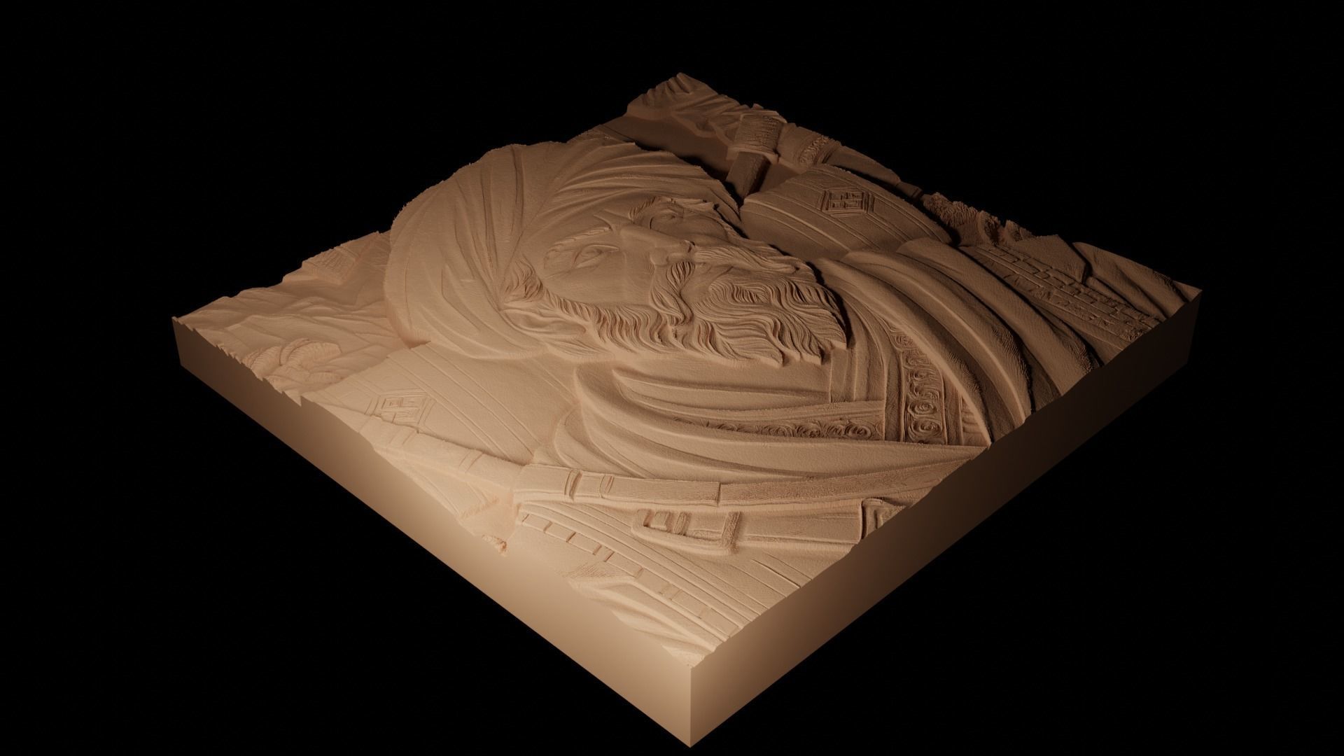 Marco Polo CNC 3d Print High Relief Sand Casting 3D print model_2