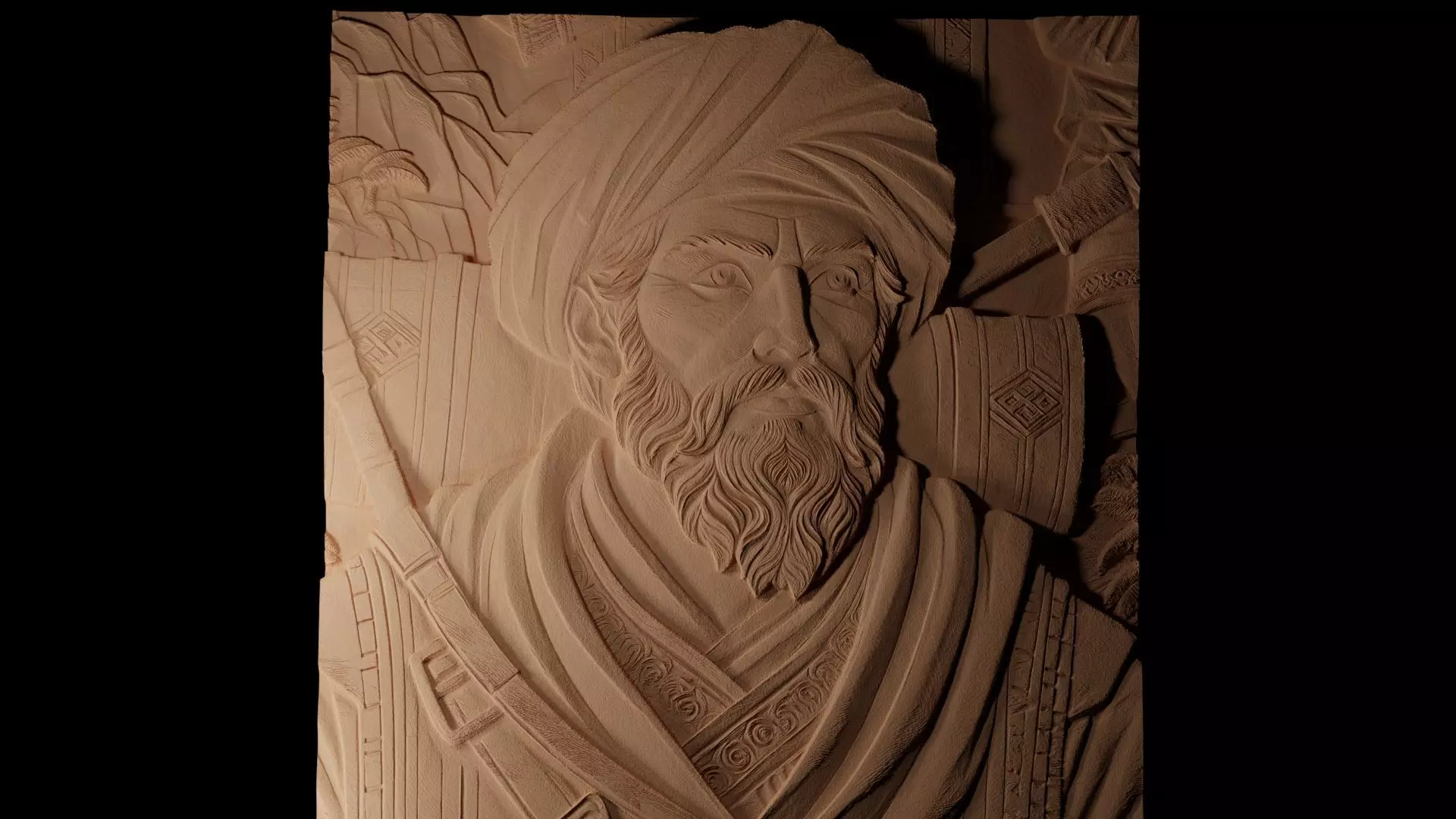 Marco Polo CNC 3d Print High Relief Sand Casting 3D print model_0