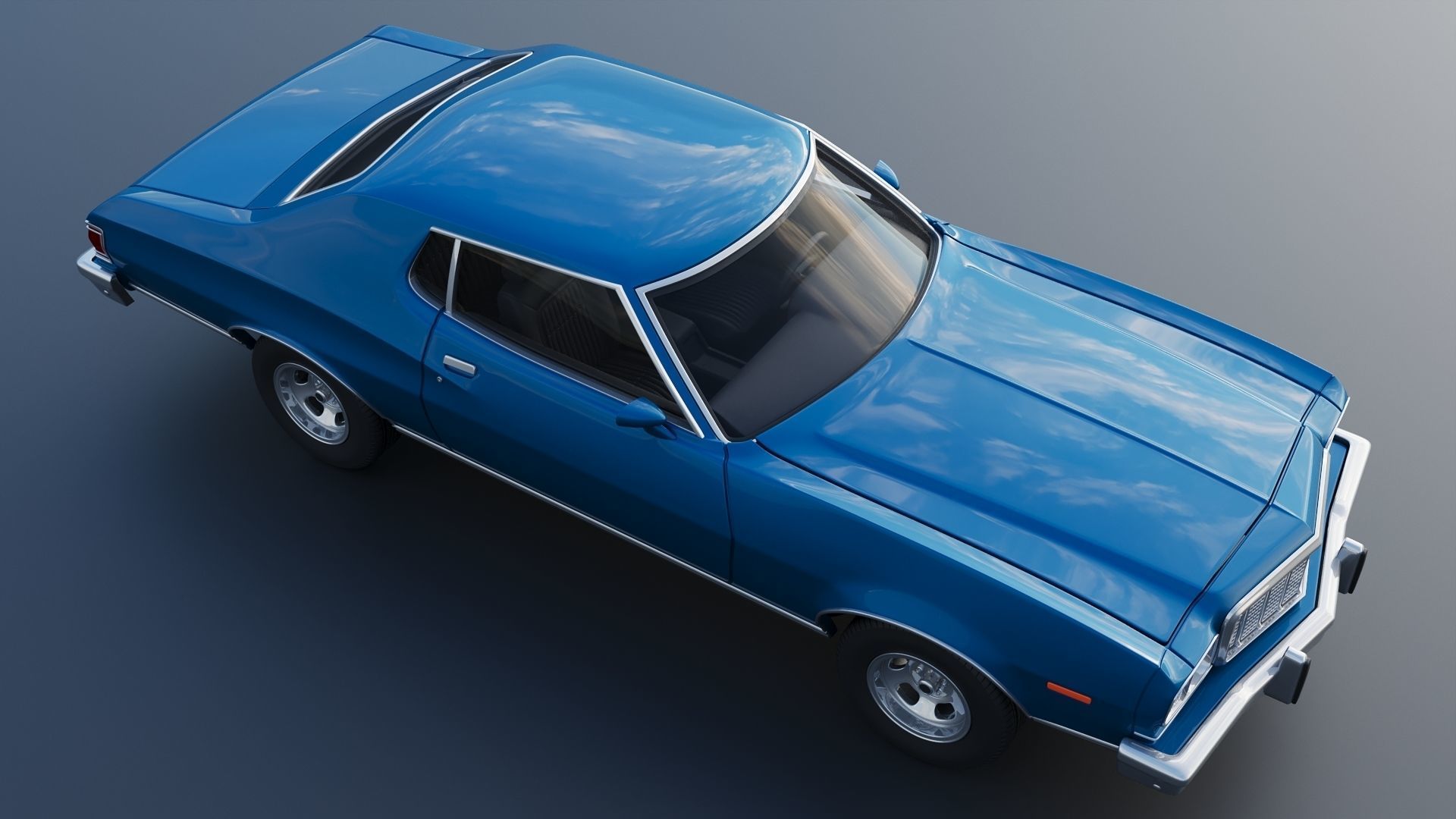 Gran Torino 1974 3D print model_11