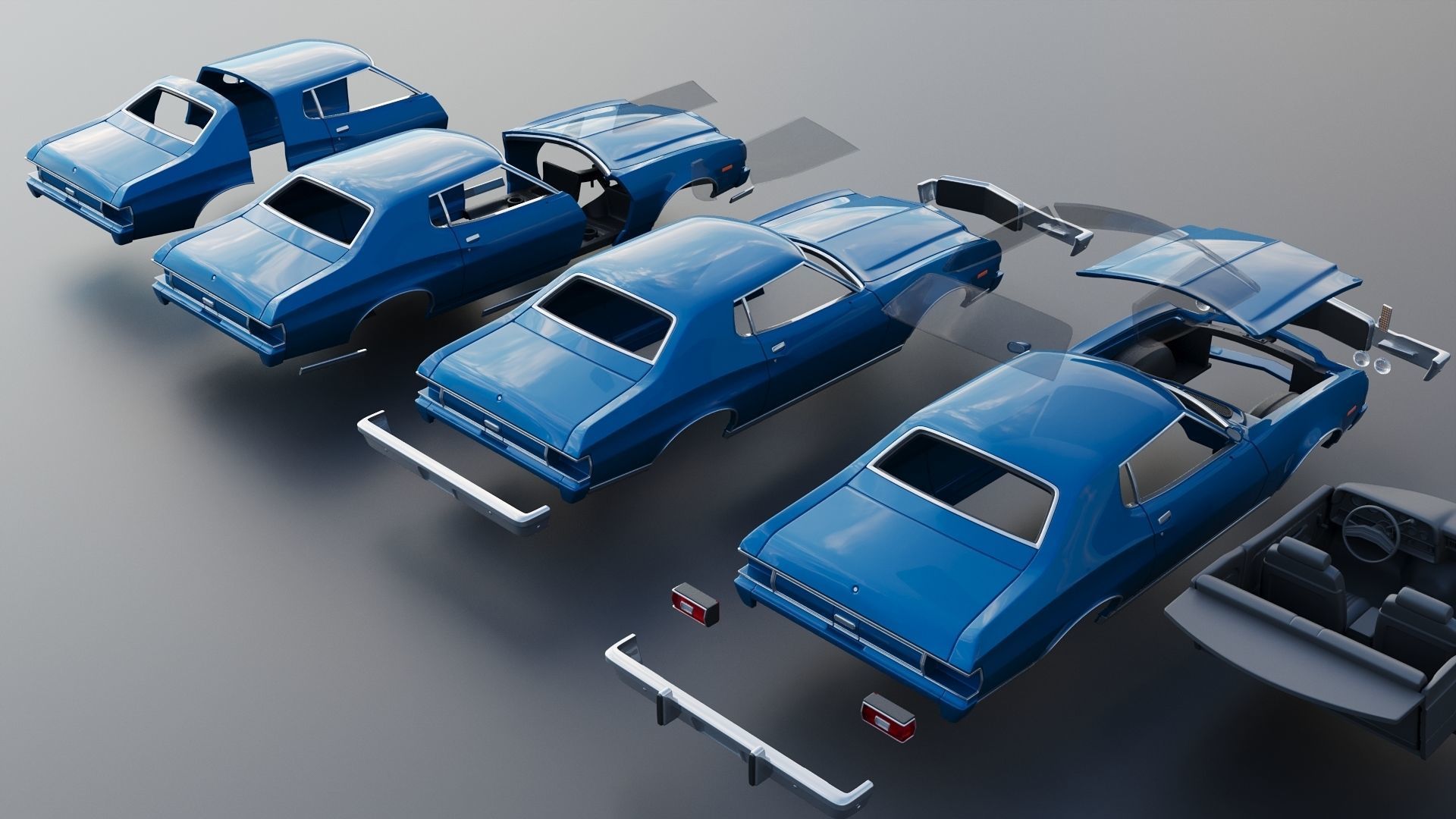 Gran Torino 1974 3D print model_19