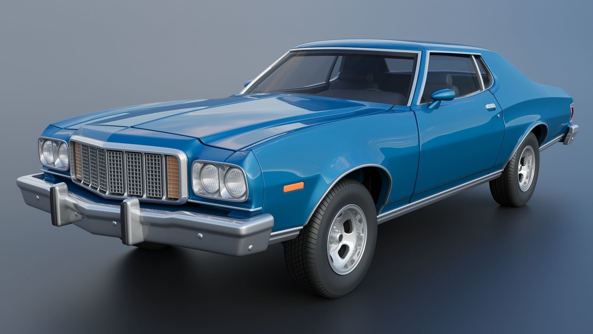 Gran Torino 1974 3D print model_2