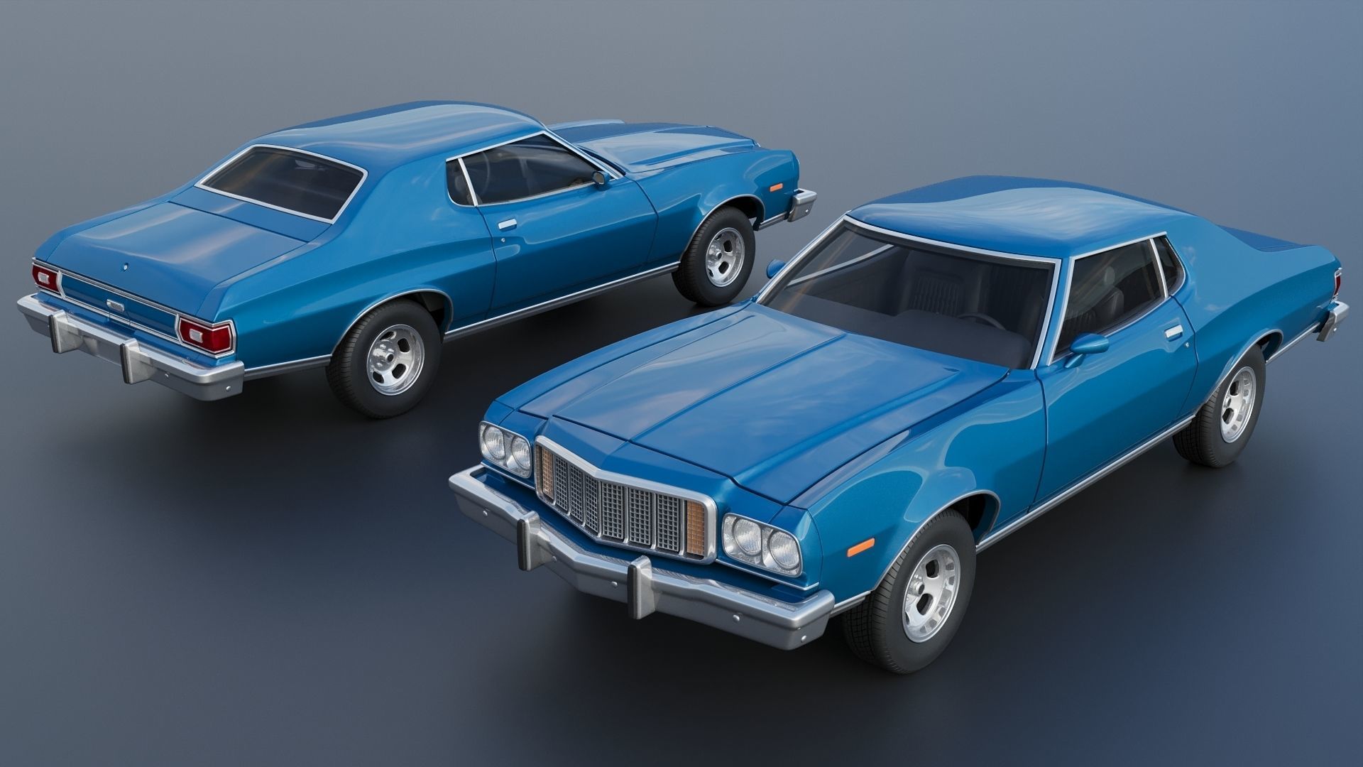 Gran Torino 1974 3D print model_1