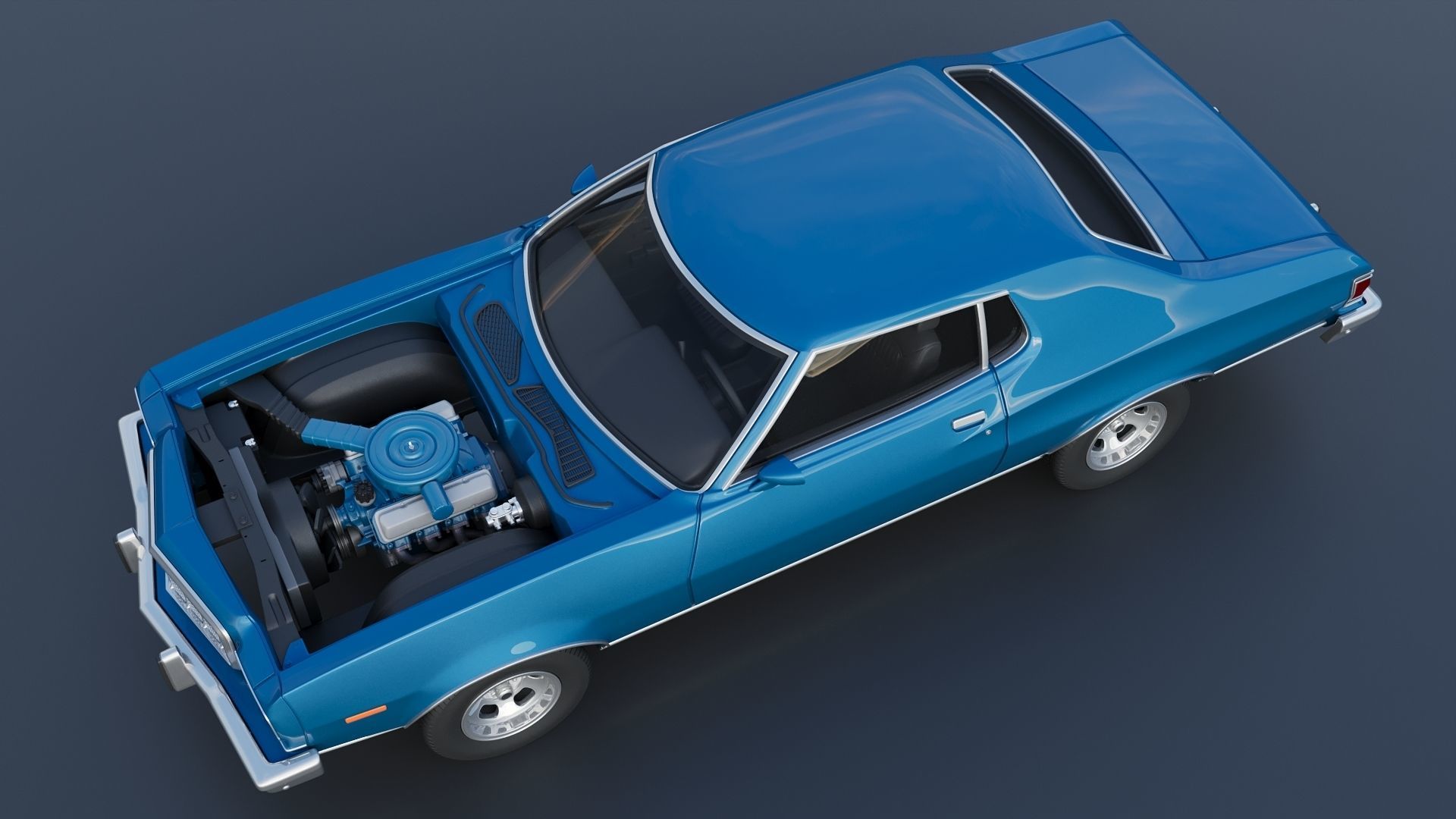 Gran Torino 1974 3D print model_13