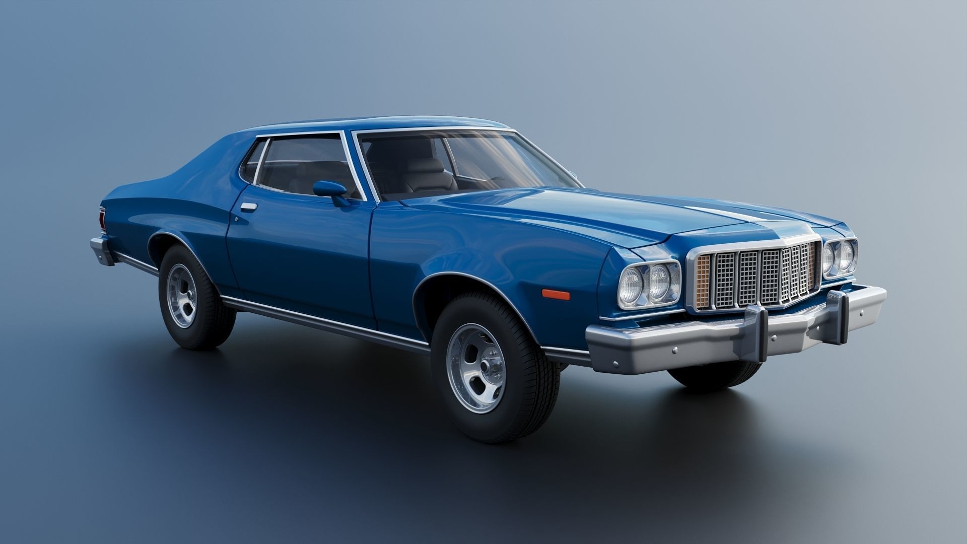 Gran Torino 1974 3D print model_9