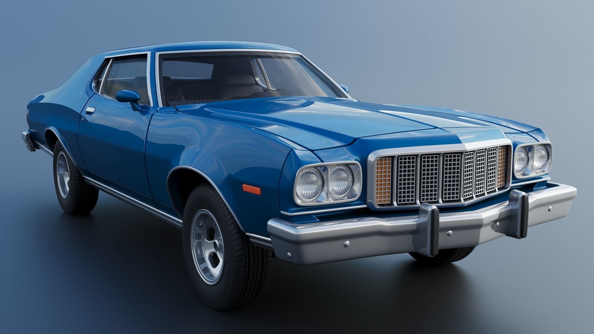 Gran Torino 1974 3D print model_10