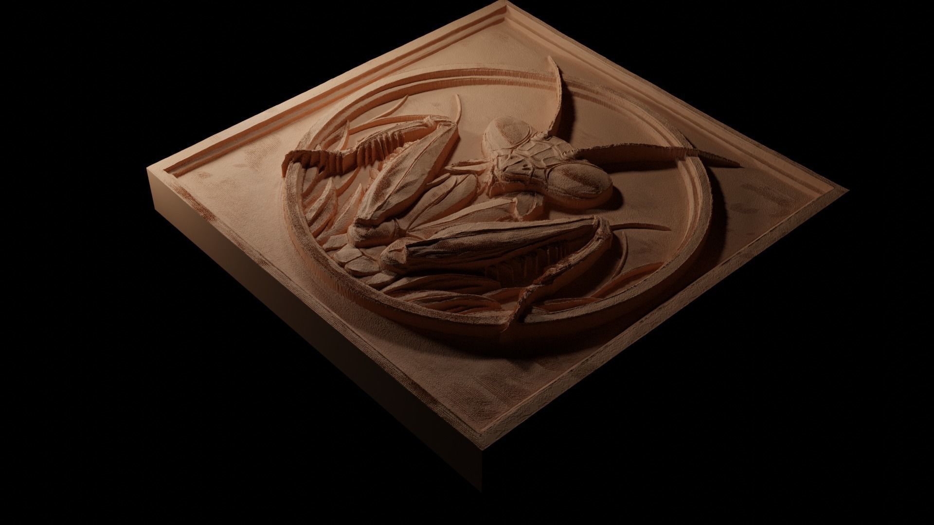 Mantis CNC 3d Print High Relief Sand Casting 3D print model_1