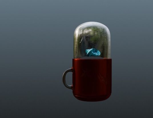 DrStone Anime Manga Pretrification Device Capsule MEDUSA 3D model_3