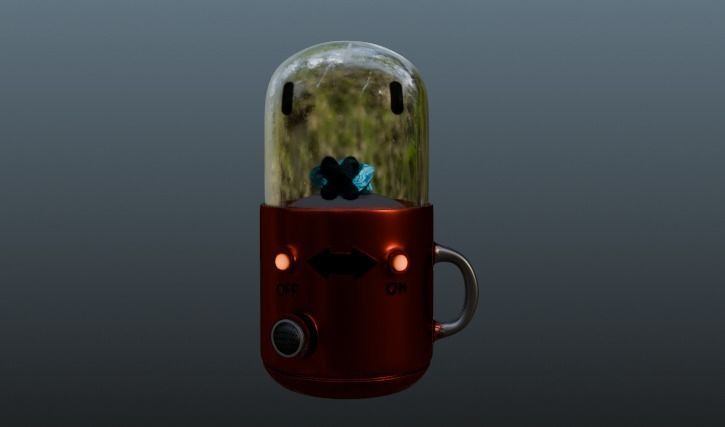 DrStone Anime Manga Pretrification Device Capsule MEDUSA 3D model_1