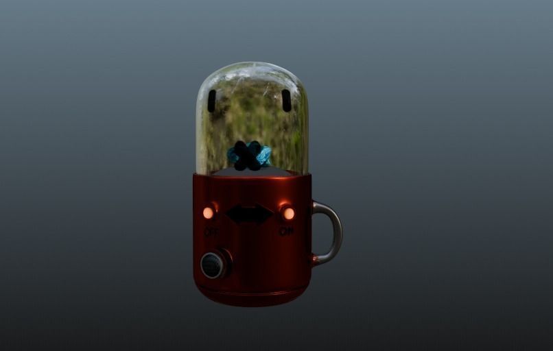 DrStone Anime Manga Pretrification Device Capsule MEDUSA 3D model_2