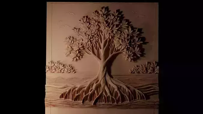 Mangrove CNC 3d Print High Relief Sand Casting