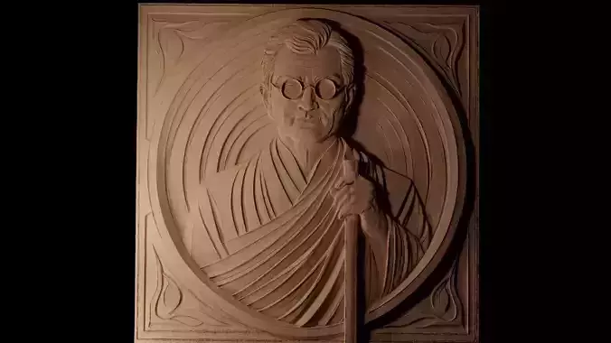 Mahatma Gandhi CNC 3d Print High Relief Sand Casting 3D print model