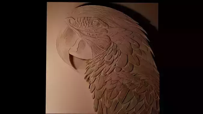 Macaw CNC 3d Print High Relief Sand Casting