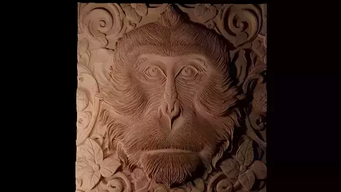 Macaque CNC 3d Print High Relief Sand Casting
