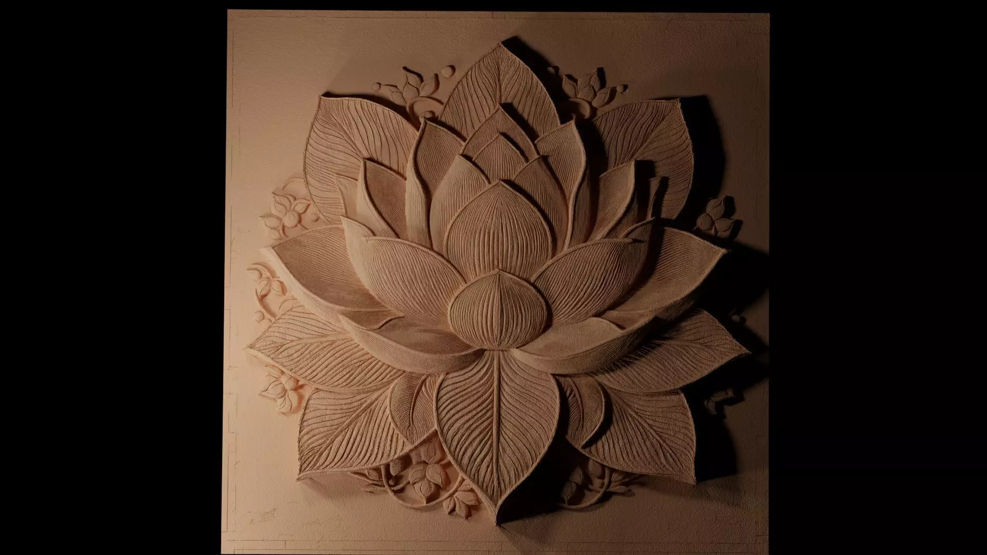 Lotus CNC 3d Print High Relief Sand Casting 3D print model_0