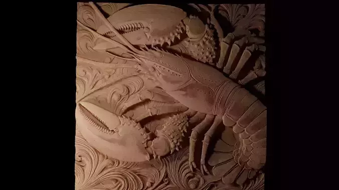 Lobster CNC 3d Print High Relief Sand Casting