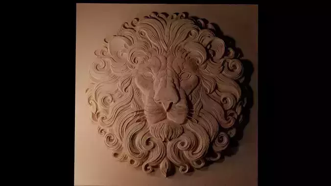 Lion CNC 3d Print High Relief Sand Casting