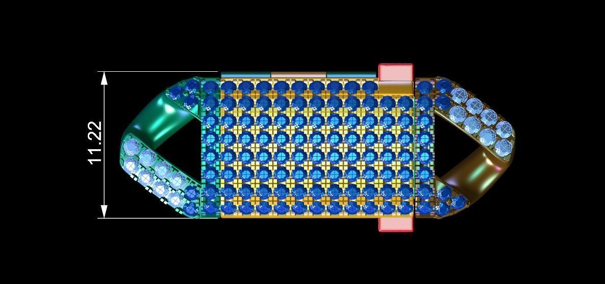 Cuban Chain Bracelet 13 3D print model_10