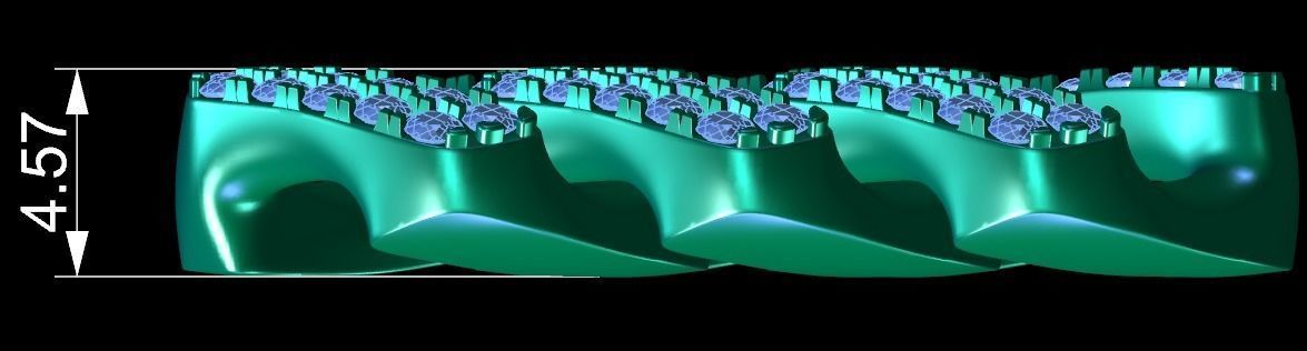 Cuban Chain Bracelet 13 3D print model_5