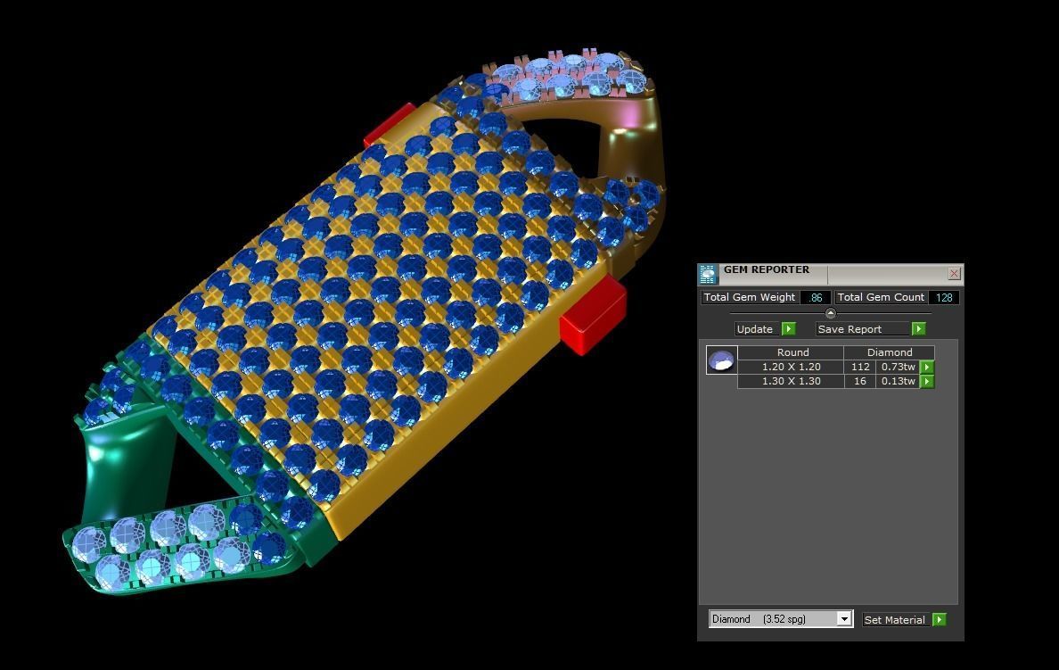 Cuban Chain Bracelet 13 3D print model_8