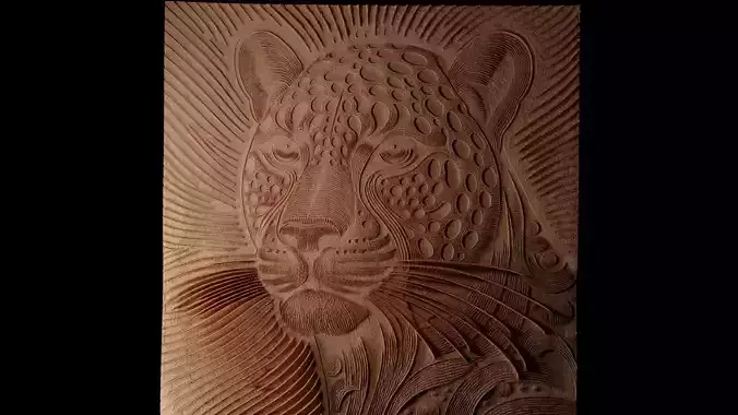 Leopard CNC 3d Print High Relief Sand Casting