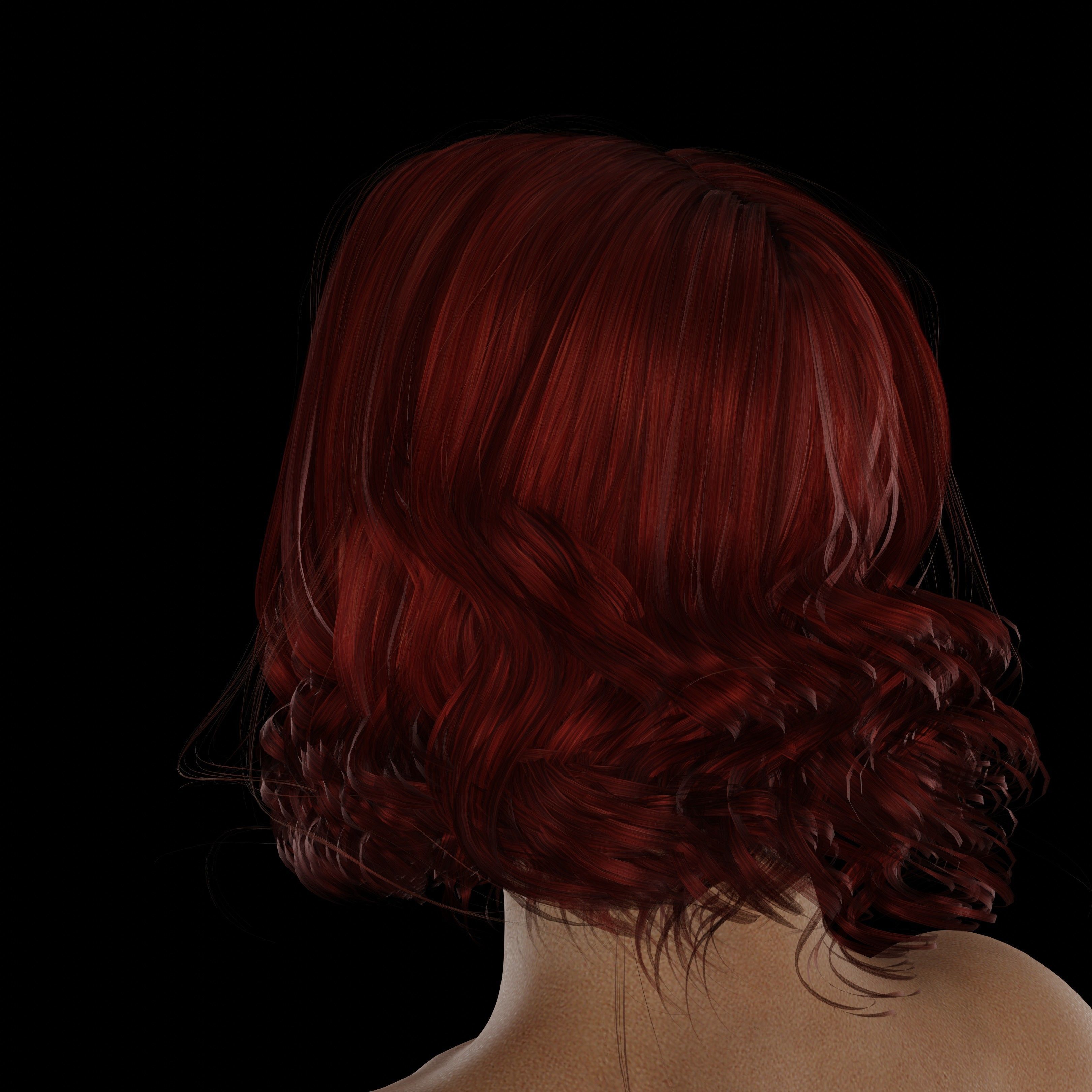 Scarlett Johansson Low-poly 3D model_6