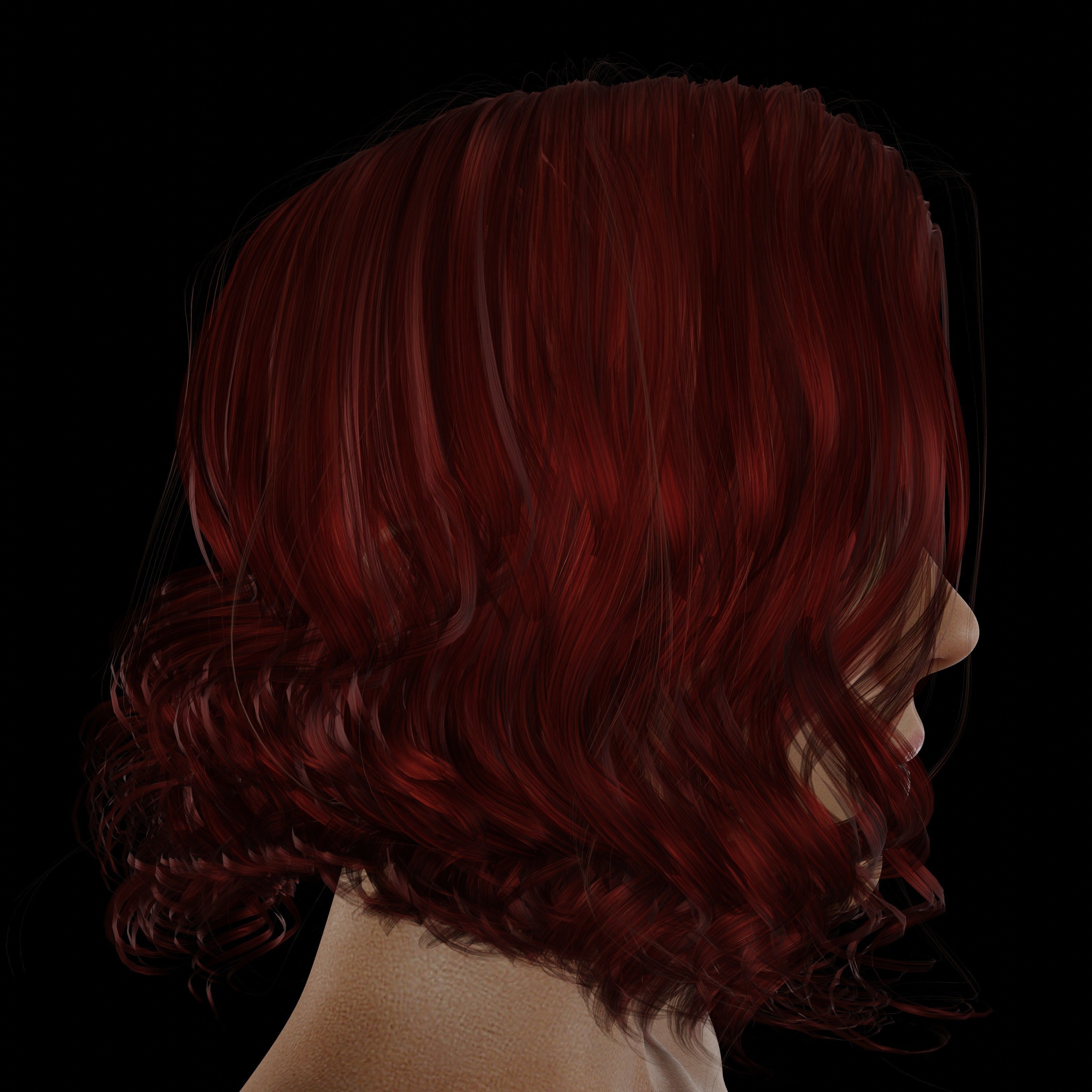 Scarlett Johansson Low-poly 3D model_3